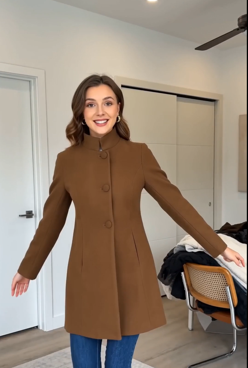 Amazon.com: Allegra K Women's Winter Overcoat Mid-Long Stand